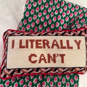 NWOT Furbish needlepoint pillow